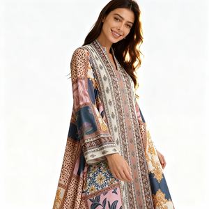 Nouvelle robe longue modeste de style Dubaï, en tissu de haute qualité, avec des paillettes, Abaya pour femmes musulmanes, fournisseur - Product Image 1