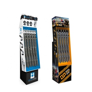 Expositor de cartón para accesorios de telefonía móvil con ganchos para cables USB, para tiendas minoristas, con panel perforado independiente. - Product Image 3