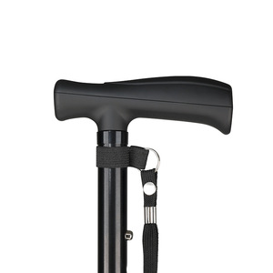 Adjustable Aluminum Alloy Folding <b>Cane</b> With Four Corner Base For Elderly Support And Stability Black Color Model GB 8031 - Product Image 3