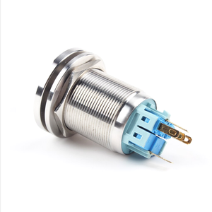 25mm Aço Inoxidável Metal Botão Interruptor Plano Momentâneo 6 Pin Car Switches Reset Led Cor WC Botão <span class=keywords><strong>3V</strong></span> 5V 6V 24V - Product Image 2