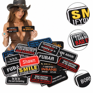 Lote de Parches Bordados con Frases Sarcásticas y Divertidas para Motociclistas, Texto Insano para Garaje, Termoadhesivos o para Coser - Product Image 1