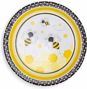 Plato de Papel Desechable con Diseño de Abeja de 9 Pulgadas, Aprobado por la FDA, 350 g/m², Tablero Blanco, Estilo Moderno, Artículos para Fiestas Más Vendidos - Product Image 3