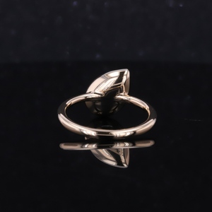 Starsgem Tùy Chỉnh Đồ Trang Sức 14K Màu Trắng Và Màu Vàng Hai-Tone Vàng Lê Cắt D Vvs Phòng Thí Nghiệm Grown Kim Cương Nhẫn - Product Image 3