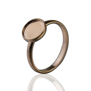 Beadsnice 925 Bạc engagement Ring dễ thương 8mm Vòng Pad trống bezel thiết lập cho tiệc cưới hoặc kỷ niệm - Product Image 2