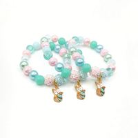 Nouveaux produits 2026 : Magnifiques bracelets perlés faits main avec pendentif renard aux couleurs bonbon pour filles (1 pièce)