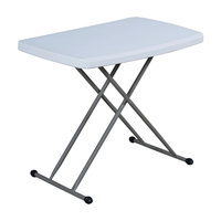 Table à manger carrée moderne réglable, portable, pliable en plastique pour l'extérieur, l'intérieur, le salon, la salle de sport, la buanderie, l'atelier, l'école