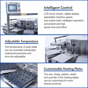 Nouvelle machine industrielle à gaufres belges et à rouleaux d'œufs automatique en acier inoxydable grande capacité haute performance - Product Image 2