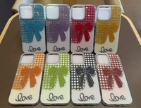 Coque de protection de style nœud papillon avec strass, nouvelle collection premium, compatible avec iPhone 18 Pro Max, iPhone 17, 16, 15, 14, 13