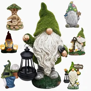 Creative Resin Craft Statue Glowing Garden Dwarf Elf Decoration Small and Large Home Decoration Art Christmas Gift