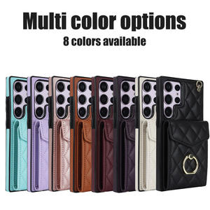 Para <span class=keywords><strong>Samsung</strong></span> S24 ultra cuero teléfono caso ins estilo dedo anillo PU moda lujo teléfono caso con cordón - Product Image 6