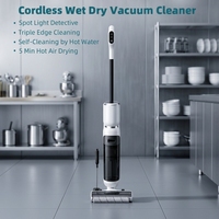 Balai aspirateur sans fil OEM allemand portable, robuste, à faible bruit (70 dB), avec triple lame de nettoyage améliorée, pour sols, humide et sec