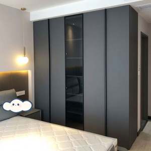 Customized Make <b>Bedroom</b> <b>Furniture</b> New Design Wooden <b>Glass</b> Door Wardrobe - Product Image 4