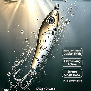Señuelo de imitación de pez amarillo de metal pequeño de 17.5 g, hundible, adecuado para peces depredadores como chub, lubina, pez mandarín y bluegill. - Product Image 5