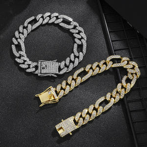 Joyería <span class=keywords><strong>de</strong></span> moda Streetwear Hip Hop 18K chapado en oro Hombres Mujeres <span class=keywords><strong>Cadena</strong></span> <span class=keywords><strong>de</strong></span> eslabones cubanos Gargantilla Collar - Product Image 4