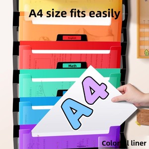 Hanging Portable PP Organ Bag Student Multifunctional A4 Folder 6-Cell Data <strong>Storage</strong> Book <strong>File</strong> <strong>Storage</strong> - Product Image 4