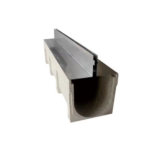 Drains linéaires modernes en acier inoxydable pour drainage résidentiel et jardinage, canaux en U, caniveaux de drainage - Product Image 3