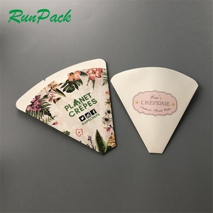 Cono de crepé para comida, gofrera desechable para embalaje de alimentos, caja de papel, soporte de cono de papel - Product Image 4