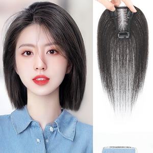 Xuchang perruque pour femmes vrais cheveux pour Swiss Net Top léger respirant sans pression dentelle toupet cheveux blancs pièce de réédition - Product Image 1