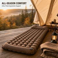 Matelas de camping gonflable léger, tapis de randonnée compact, matelas pneumatique, tapis imperméable pour l'extérieur