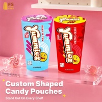 Sachets Mylar personnalisés imprimés 3,5g 7g, refermables, anti-odeur, à forme unique, découpés, thermosoudés, à découpe, pour emballage.