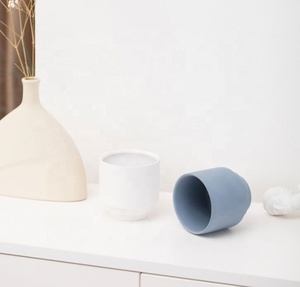 Fashion Home Decoration Matte Multi-colored Wedding <b>Candle</b> Cup Container Ceramic Empty <b>Candle</b> Jars Without Lid - Product Image 4
