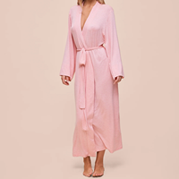 OEM ODM Personnalisable Vêtements de détente, Chemises de nuit et Peignoirs pour femmes, en Modal ultra doux, longueur intégrale, 92% Modal 8% Spandex, 180g