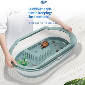<span class=keywords><strong>Aquarium</strong></span> pour tortues en acrylique de grande taille avec plateforme de basking, double couche et filtration automatique, maison pour tortues. - Product Image 5