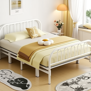 Складная односпальная кровать со стальным каркасом для общежития, съемной квартиры, домашнего использования – простой дизайн для обеденного перерыва - Product Image 2