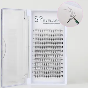 SP EYEHASH bicapa base de doble punto prefabricadas pestañas de ventilador 0,05 0,07mm 3D 4D 6D 9D Superroot extensión de pestañas prefabricadas