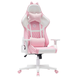 Silla Gamer para Mujer, Diseño Adorable y Femenino, Color Amarillo, Económica, de Fábrica, OEM, Silla de Oficina Giratoria con Ruedas, Estilo Gatita - Product Image 2
