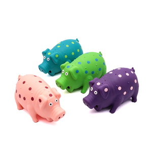Juguete Masticable para Perros de Látex Natural con Sonido, Diseño de Cerdo con Manchas, Interactivo, para la Dentición, el Entrenamiento y el Alivio del Aburrimiento - Product Image 1