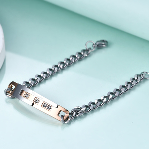 Zhongzhe gioielli coppia <span class=keywords><strong>bracciali</strong></span> regalo di <span class=keywords><strong>san</strong></span> <span class=keywords><strong>valentino</strong></span> creativo titanio acciaio Anti appannamento libero uomini donne coppia braccialetto - Product Image 4