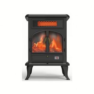 Calentador Infrarrojo Portátil de 1000W/1500W con Control Remoto, Elemento Calefactor de Cuarzo, Efecto de Llama 3D, Protección Contra Volcaduras y Sobrecalentamiento - Product Image 1