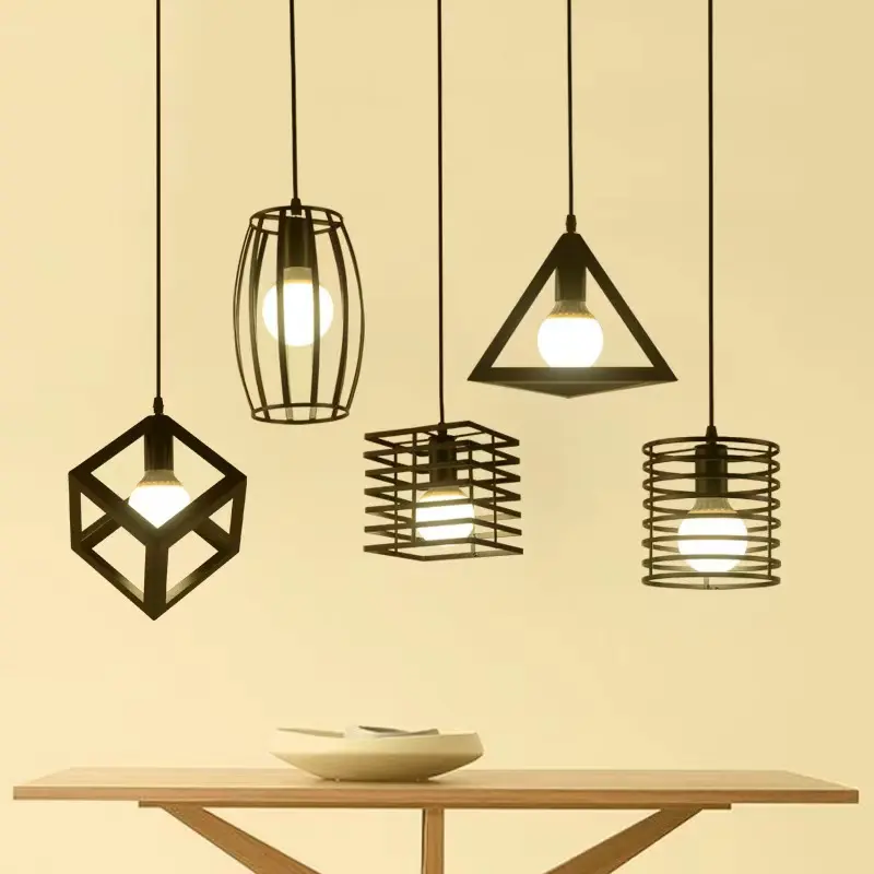 Retro Style Hanging Lamp E27 Base Nordic Light Fittings Pendant Suspended Chandelier And Pendant Lights For Restaurant