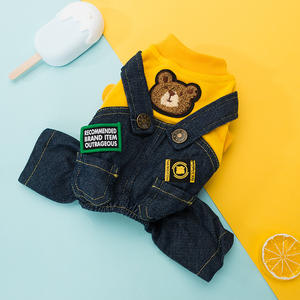 Mono <span class=keywords><strong>de</strong></span> algodón vaquero para mascotas, <span class=keywords><strong>ropa</strong></span> bonita para primavera y otoño, <span class=keywords><strong>2022</strong></span> - Product Image 6