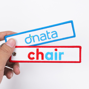 Bán Buôn Máy Bay Thương Hiệu Logo Máy Bay Phản Lực <span class=keywords><strong>Tag</strong></span> Chuyến Bay Thương Hiệu Thêu Dệt Vải Móc Khóa Hành Lý <span class=keywords><strong>Tag</strong></span> Tùy Chỉnh Thêu Keychain - Product Image 3