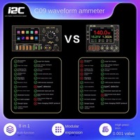 Multimètre de précision I2C C09 avec affichage LCD pour mesure de courant en forme d'onde 0,001V/A, outil de réparation double canal pour tension de téléphone portable et charge rapide