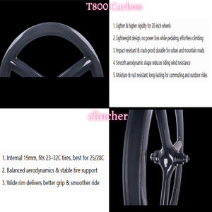 Roue <span class=keywords><strong>BMX</strong></span> en fibre de carbone de 20 pouces, 3 rayons, 451/406, roue à <span class=keywords><strong>trois</strong></span> rayons, frein à disque/v-brake, jeu de <span class=keywords><strong>roues</strong></span> de vélo à <span class=keywords><strong>trois</strong></span> rayons - Product Image 5