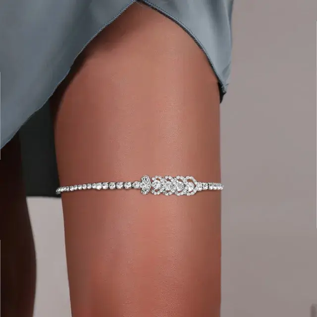 HY jitamaoyi bijoux simple jambe décoration discothèque plage corde extensible cristal cuisse chaîne accessoires pour femmes