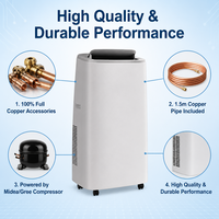 Climatiseur portable personnalisé 5000 7000 9000 12000 BTU R290 à onduleur DC, économe en énergie, silencieux, mobile pour la maison
