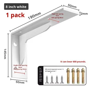Soporte Triangular de Acero Inoxidable Reforzado, Herraje de Soporte para Tablero Superior de Pared, Soporte Fijo de Carga - Product Image 6