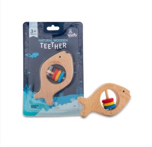 Ours de dentition en bois doux biologique pour nourrissons Jouet non toxique et écologique pour le soulagement de la dentition des nouveau-nés - Product Image 3