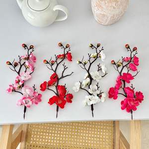 Ramas de Flores de Ciruelo Artificiales de 30cm-100cm, Flores de Plástico en Jarrón, Alta Simulación, Decoración para el Hogar de Año Nuevo Chino - Product Image 4