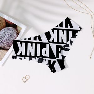 Ropa Interior Femenina Cómoda Sin Costuras, Color Sólido, Estampado de Puntos y Letras, Multipatrón, Pantalones de Cintura Baja, Bragas Triangulares para Mujer - Product Image 3