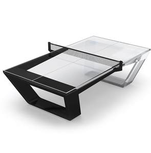<span class=keywords><strong>Tavolo</strong></span> da <span class=keywords><strong>Ping</strong></span> <span class=keywords><strong>Pong</strong></span> <span class=keywords><strong>Professionale</strong></span> per Interni dal Design Moderno, Alta Qualità, Durevole, 2-in-1 con Telaio in Legno Massiccio e Piano in Acrilico Nero - Product Image 4