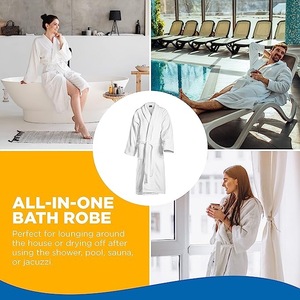 Custom Logo Pure Cotton Fabric Terry Spa Hotel Luxury Men Women Embroidery Unisex Bathrobes - Product Image 6