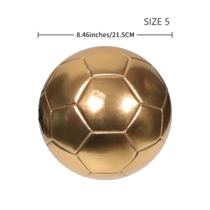 Pallone da Calcio Professionale Misura 3/4/5 Dorato Lucido Metallizzato per Souvenir e Allenamento - Product Image 5