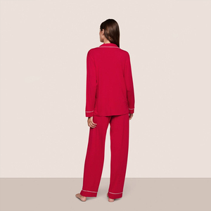 Set Pigiama Donna in Cotone di Bambù di Alta Qualità, Abbigliamento da Notte Comodo <span class=keywords><strong>e</strong></span> Casual, Pigiama in Modal con Maniche Lunghe <span class=keywords><strong>e</strong></span> Pantaloni - Product Image 4