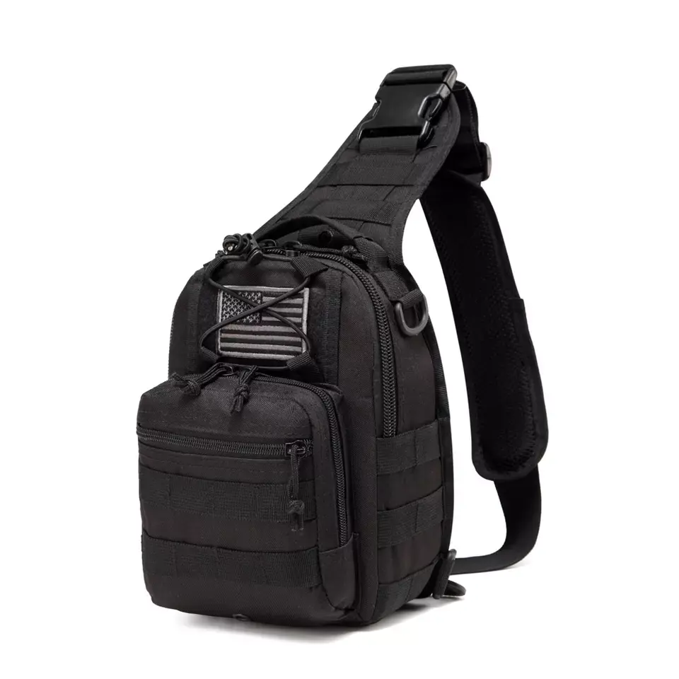 Outdoor 600D Tactical Single Shoulder Backpack Molle Assault Sling Bag