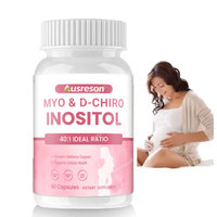 Ausreson OEM Myo-Inositol et D-chiro-inositol Supplément d'Inositol pour Femmes, Complément Multivitaminé au Folate, Capsules de Myo-Inositol